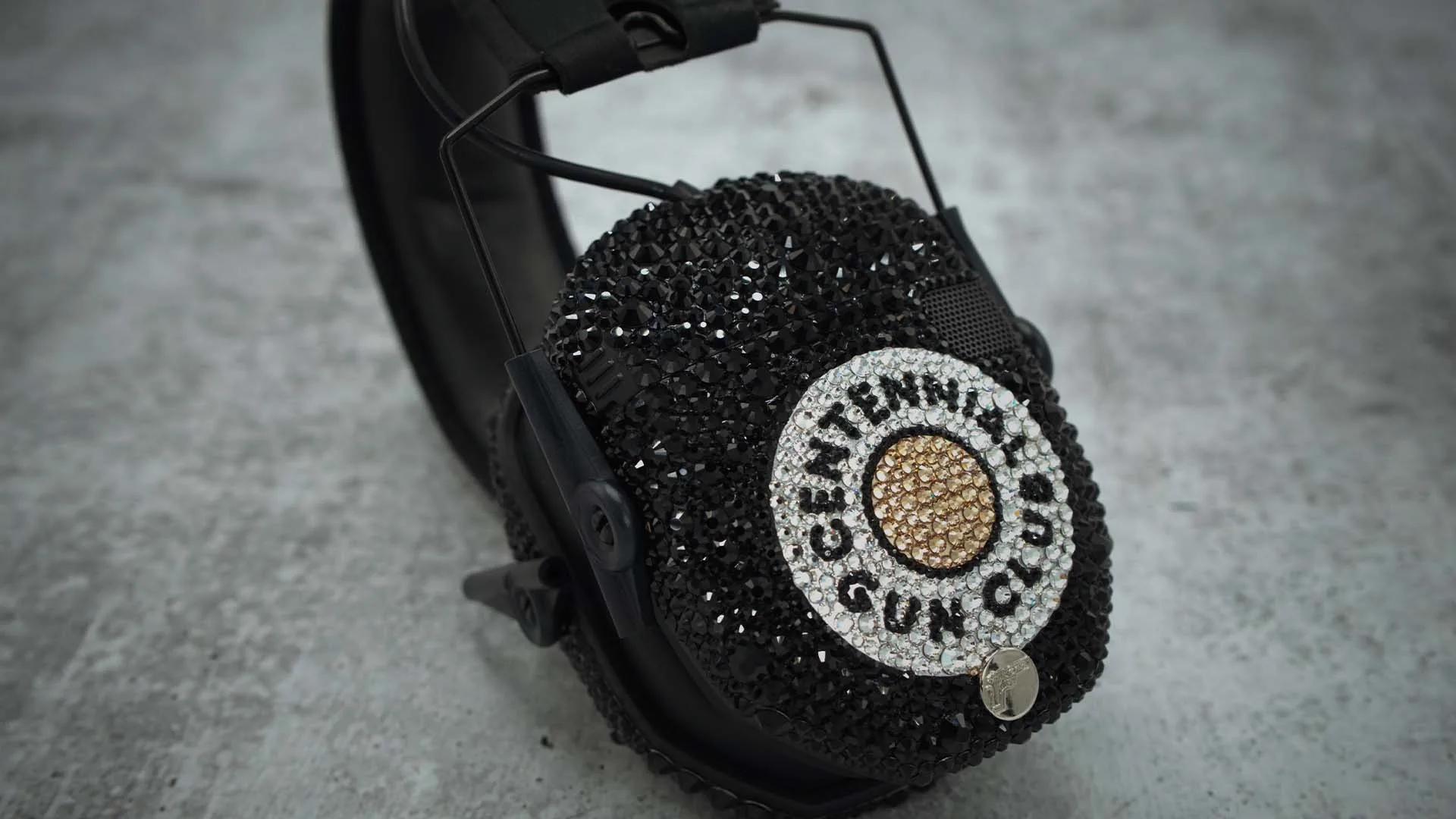 Custom Crystal Earmuffs Centennial Gun Club