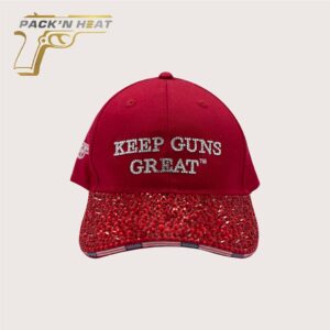 Red Fully Embellished Keep Guns Great Again Hat