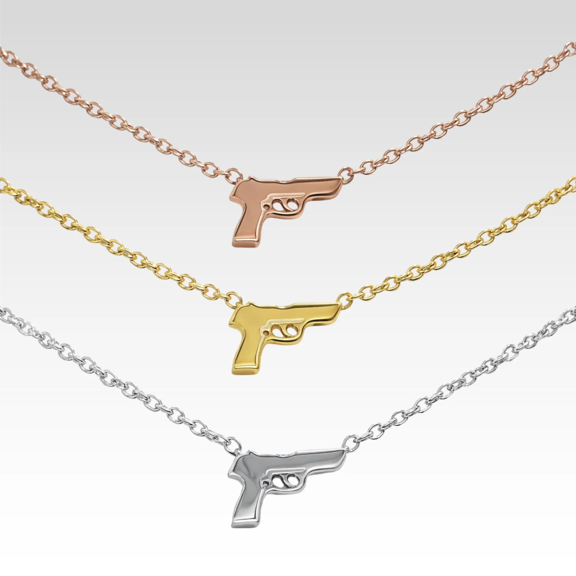Polished Mini Gun Necklace